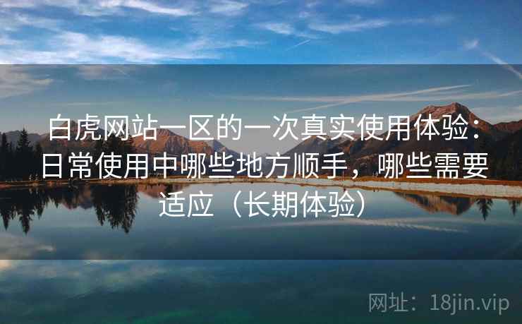 白虎网站一区的一次真实使用体验：日常使用中哪些地方顺手，哪些需要适应（长期体验）