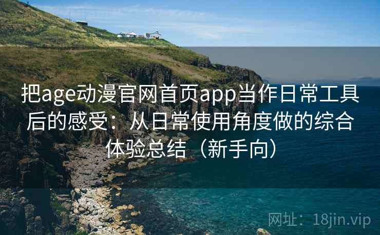 把age动漫官网首页app当作日常工具后的感受：从日常使用角度做的综合体验总结（新手向）