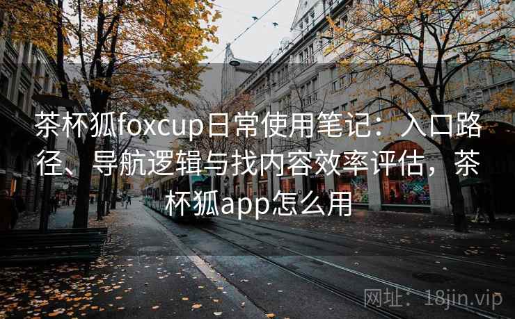 茶杯狐foxcup日常使用笔记：入口路径、导航逻辑与找内容效率评估，茶杯狐app怎么用