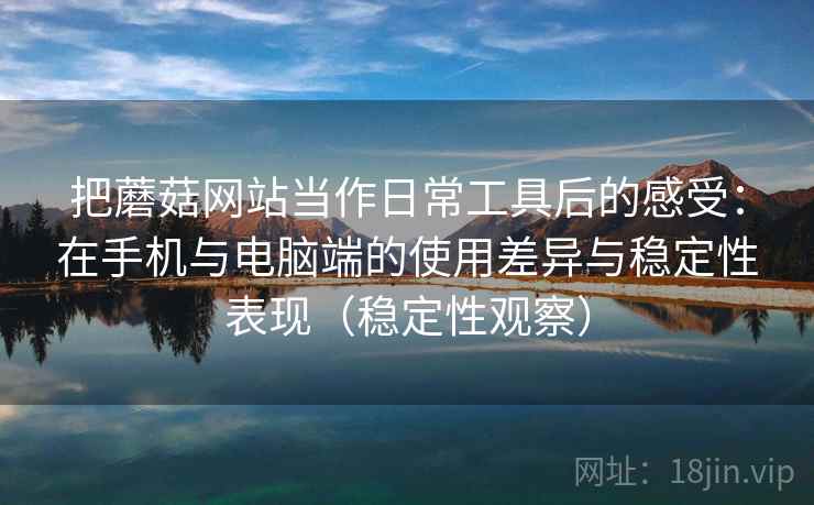 把蘑菇网站当作日常工具后的感受：在手机与电脑端的使用差异与稳定性表现（稳定性观察）