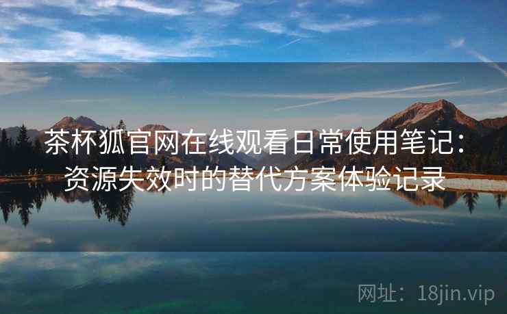 茶杯狐官网在线观看日常使用笔记：资源失效时的替代方案体验记录