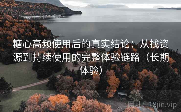 糖心高频使用后的真实结论：从找资源到持续使用的完整体验链路（长期体验）