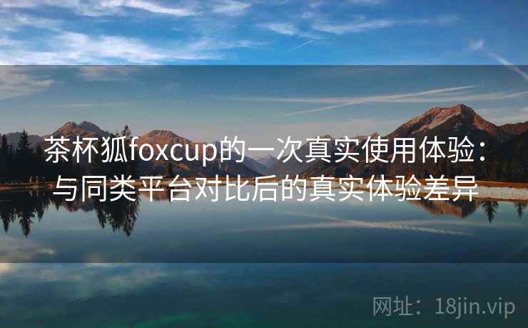 茶杯狐foxcup的一次真实使用体验：与同类平台对比后的真实体验差异